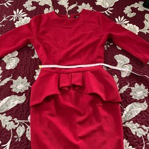 Vintage replica dress in brick red color new.